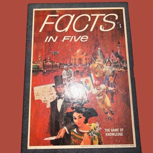 Vintage 1967 3M Bookshelf FACTS IN FIVE "The Game of Knowledge - Picture 1 of 2